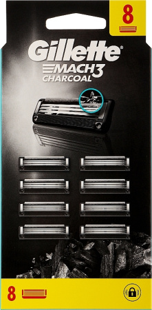 Gillette Mach3 Charcoal сменные кассеты для бритья (цена за 1 шт) шт